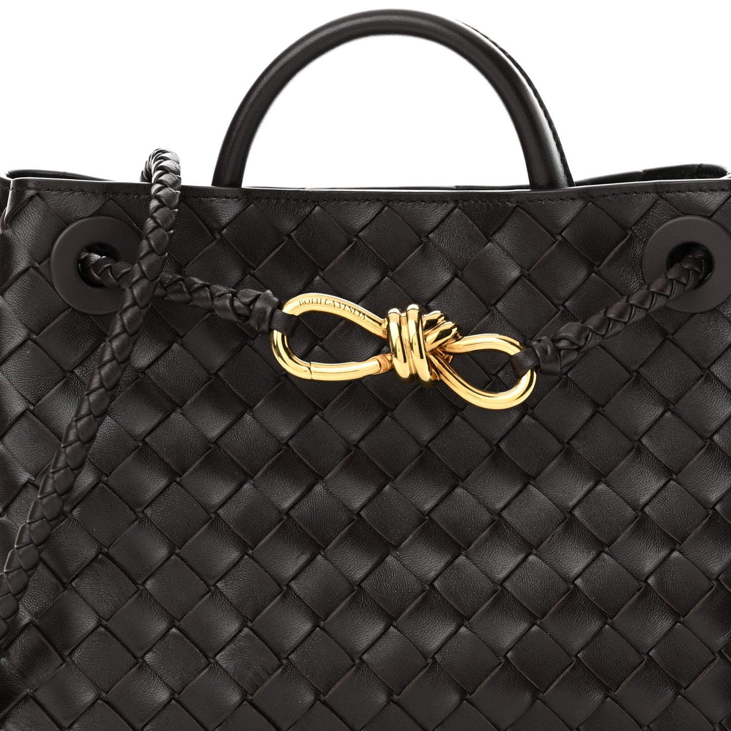 Nappa Intrecciato Small Andiamo Shoulder Bag Fondant