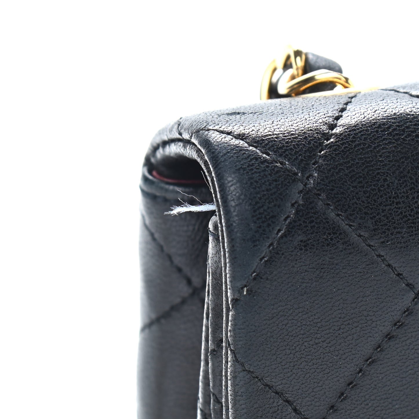 Lambskin Quilted Small Single Flap Black