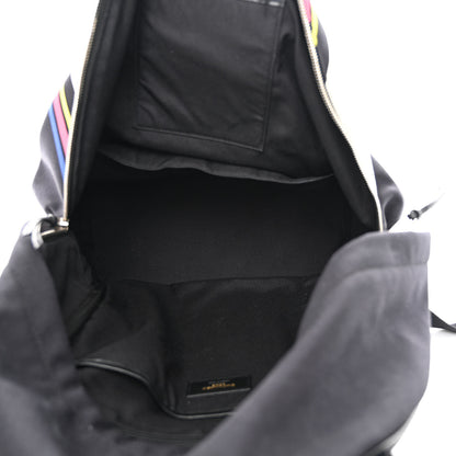 Saint Laurent Nylon Twill Dinosaur Print City Backpack Black Multicolor 5 of 15