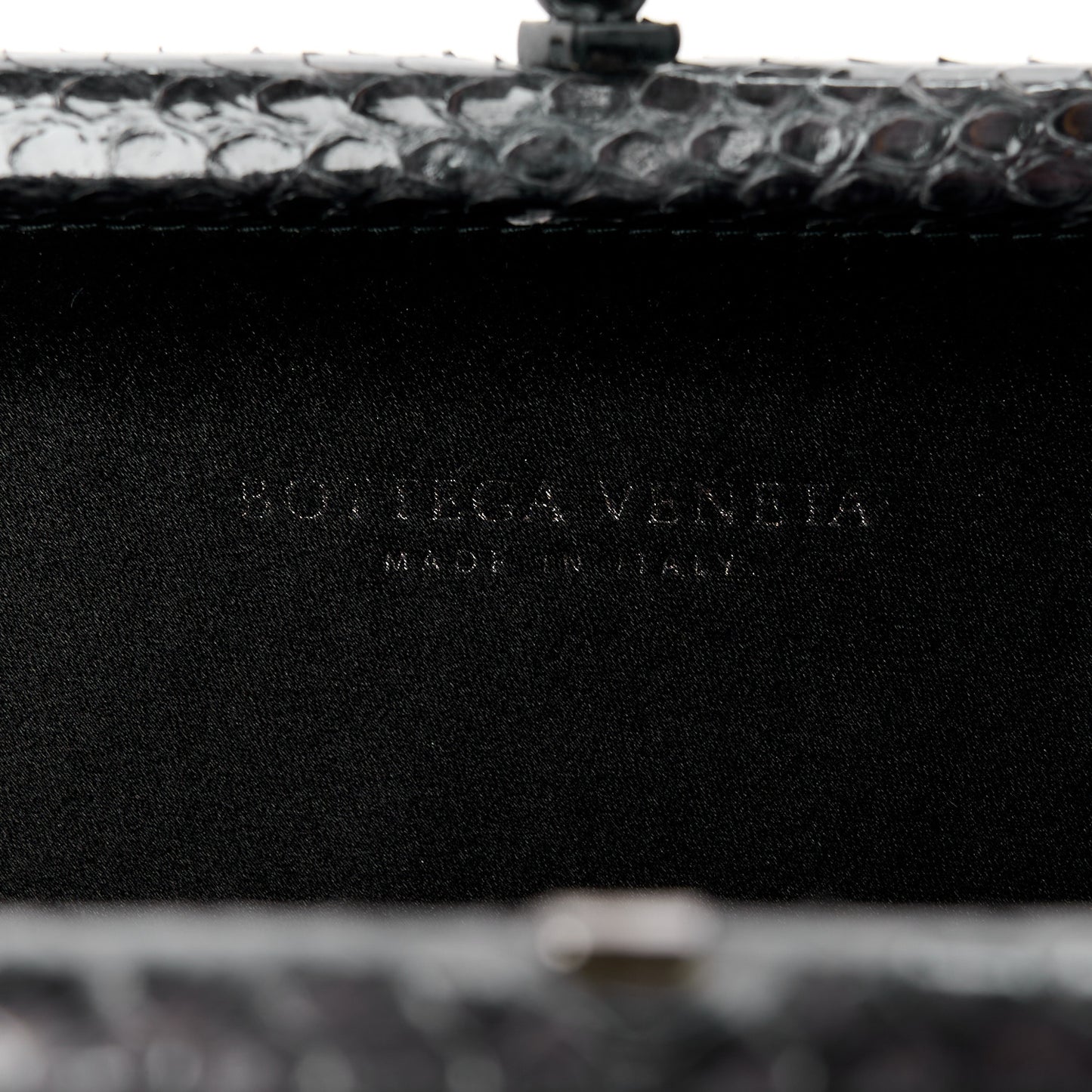Satin Ayers Intreccio Impero Stretch Knot Clutch Black