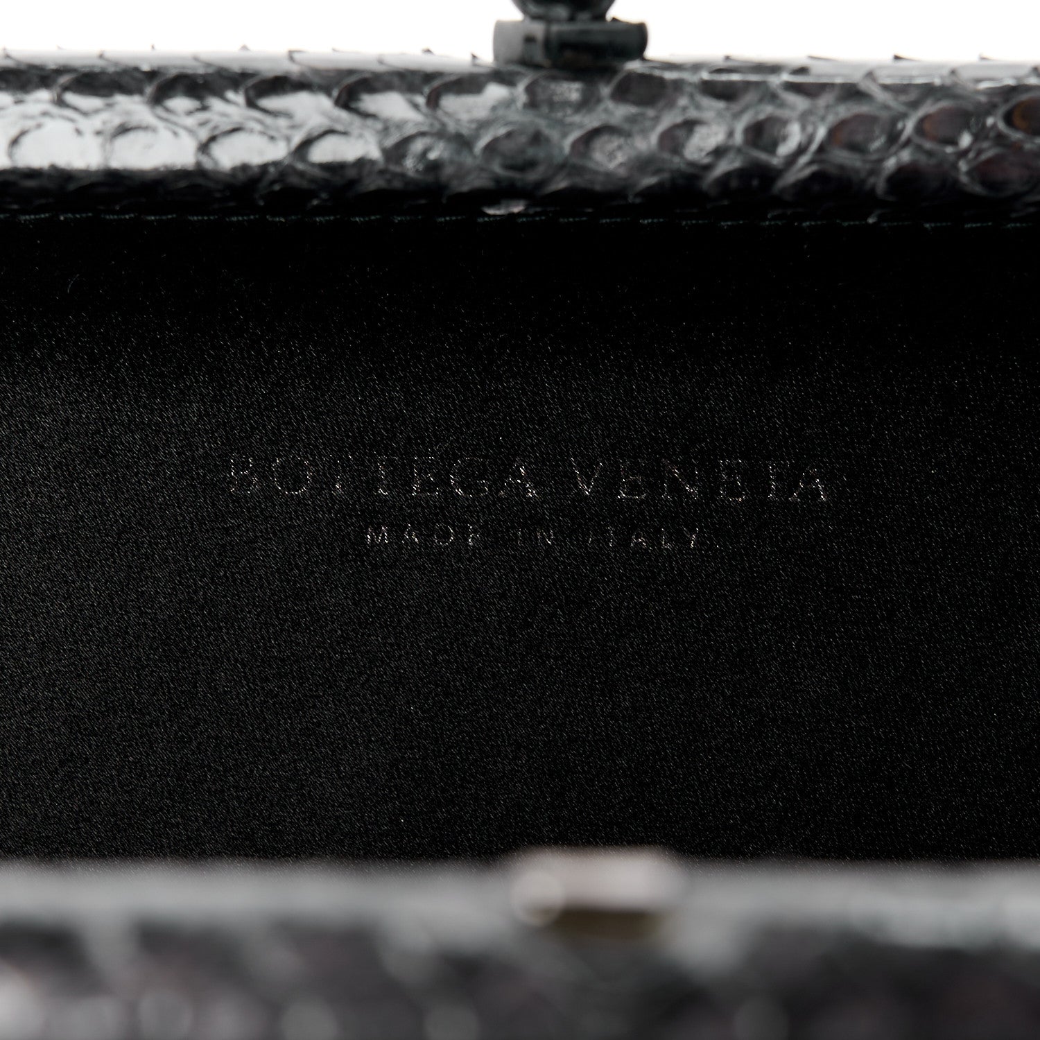 Bottega Veneta Satin Ayers Intreccio Impero Stretch Knot Clutch Black 6 of 9