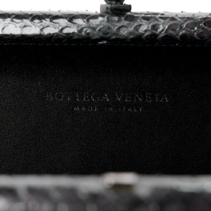 Bottega Veneta Satin Ayers Intreccio Impero Stretch Knot Clutch Black 6 of 9
