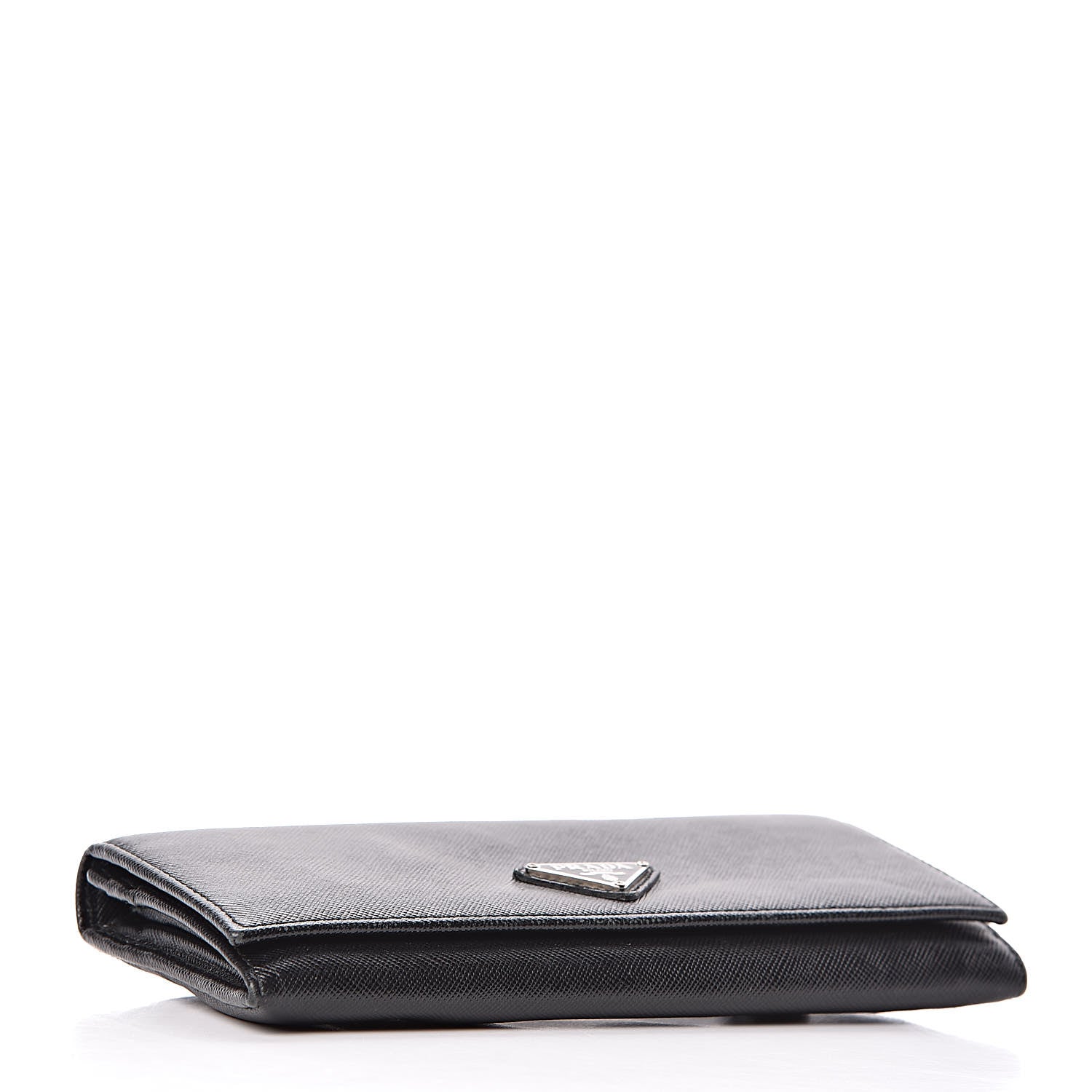 Prada Saffiano Continental Flap Wallet Black 4 of 14