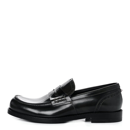 Valentino Garavani Calfskin Rockstud Loafers 40 Black 1 of 15