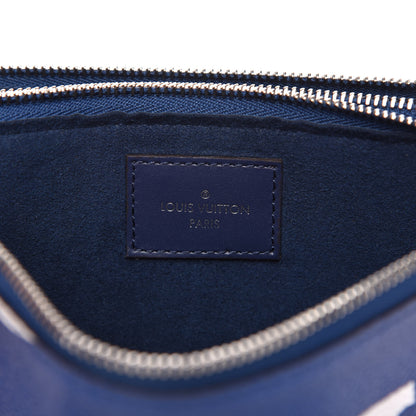 Louis Vuitton Monogram Giant Escale Double Zip Pochette Blue 8 of 10