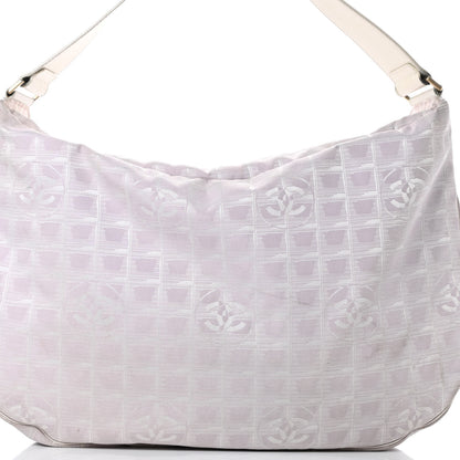 Chanel Nylon Large Travel Hobo Light Pink 8 of 16