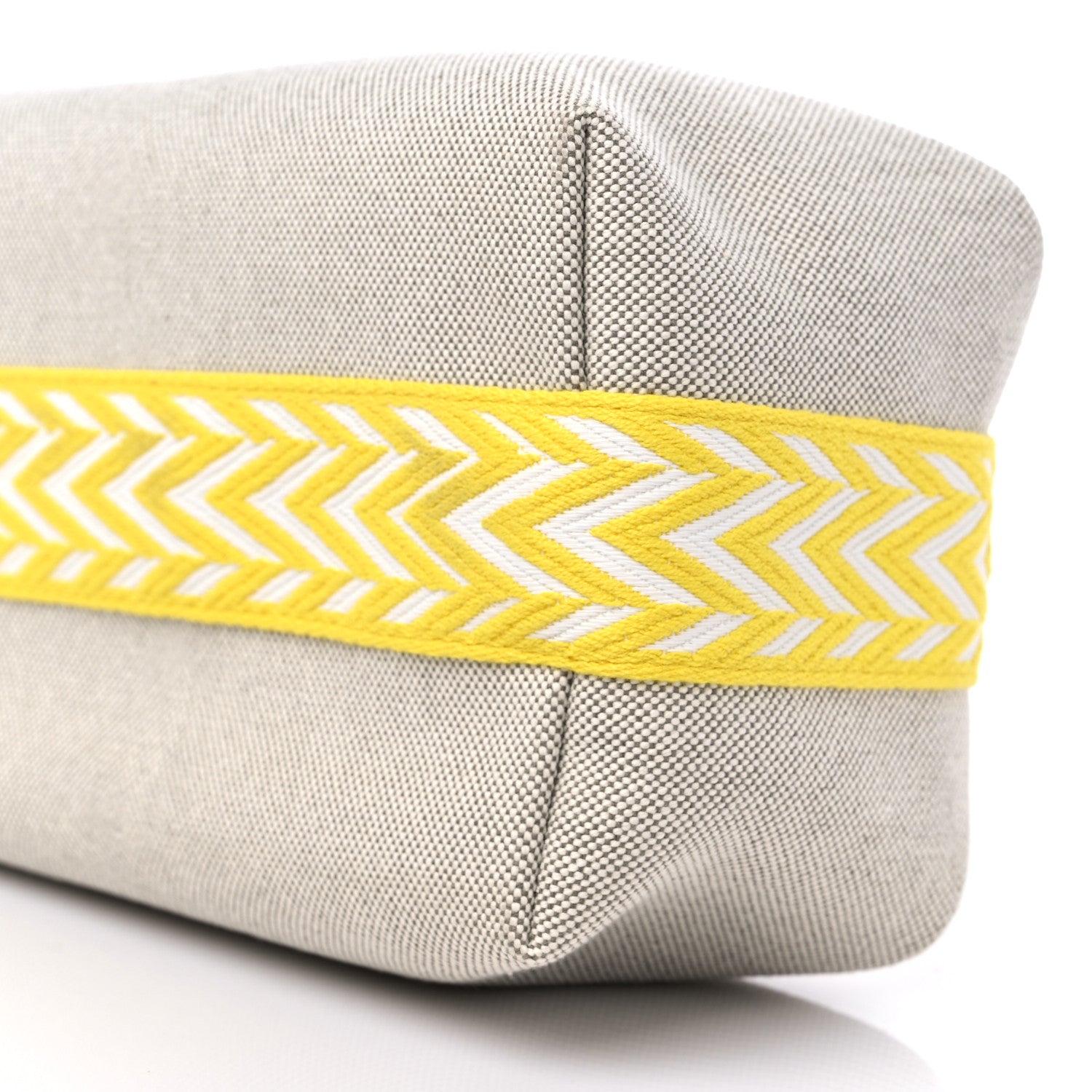 Hermes Canvas Small Bride-A-Brac Pouch Natural Jaune Citron 8 of 8