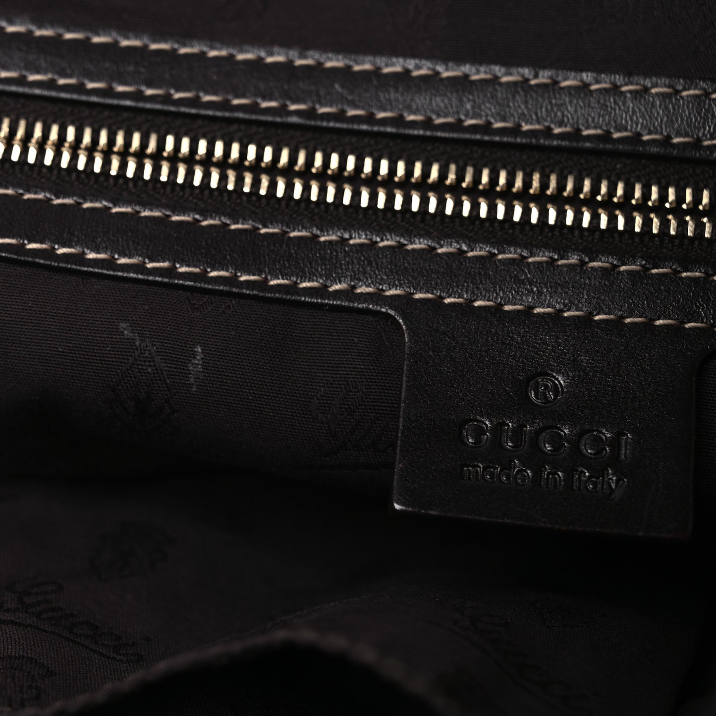 Monogram Sherry Line Horsebit Tote Dark Brown