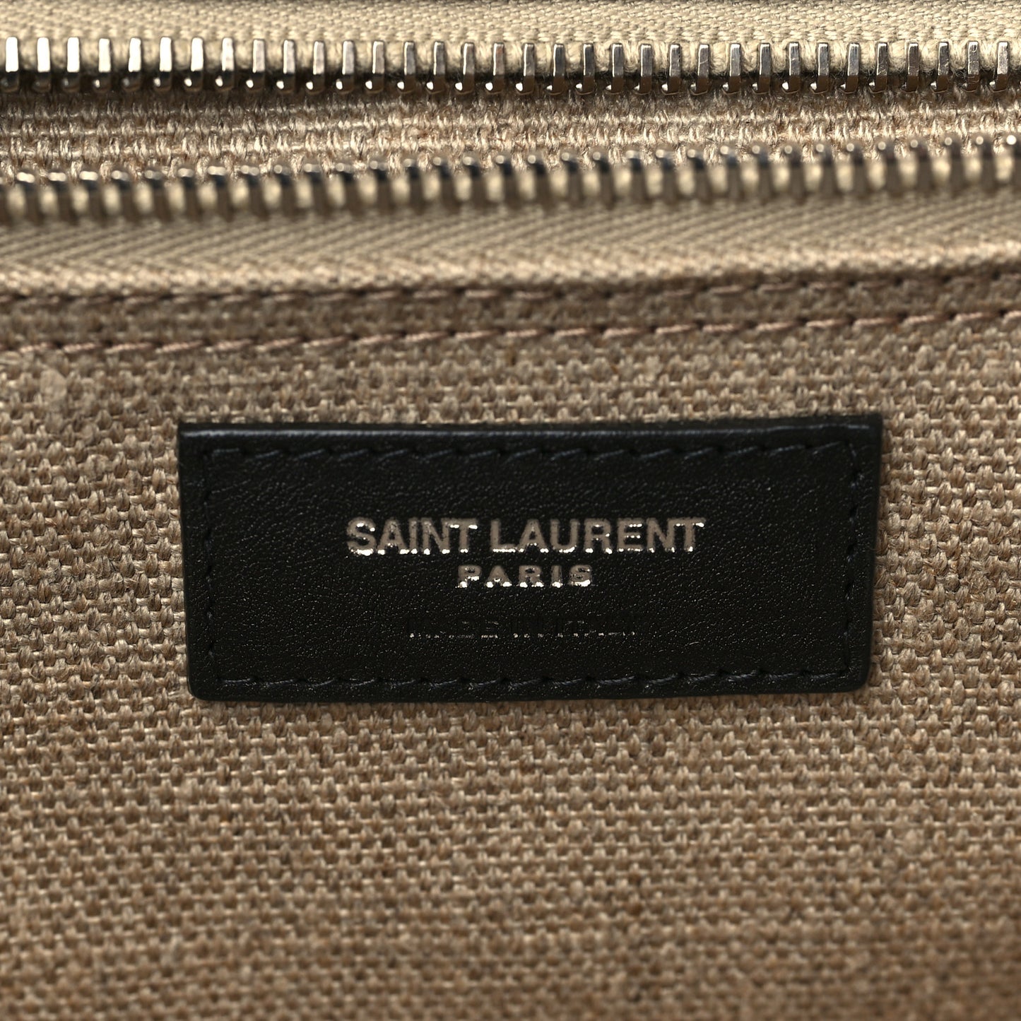 Linen Calfskin Rive Gauche Tote Optic White