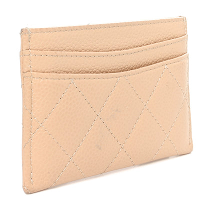 Chanel Caviar Quilted Card Holder Beige 3 of 10