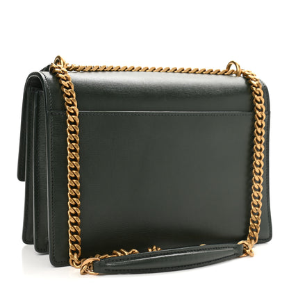 Saint Laurent Calfskin Medium Monogram Sunset Dark Green 3 of 13