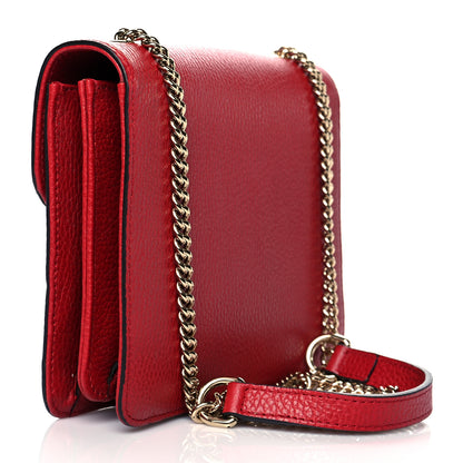Gucci Dollar Calfskin Small Interlocking G Shoulder Bag Red 3 of 11
