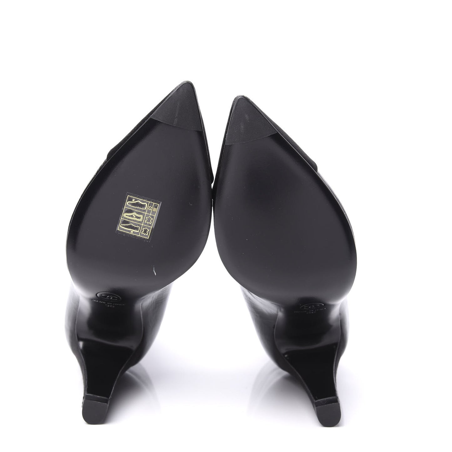 Crumpled Calfskin Satin Cap Toe Short Ankle Boots 36 Black