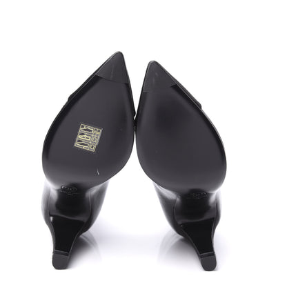 Chanel Crumpled Calfskin Satin Cap Toe Short Ankle Boots 36 Black 6 of 11