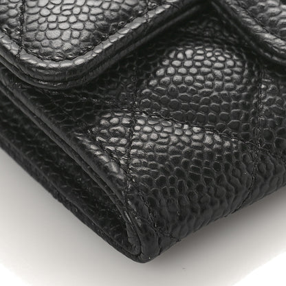 Chanel Caviar Quilted Flap Card Holder Wallet Black 8 of 10