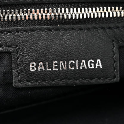 Balenciaga Washed Frayed Denim Crystal Small Le Cagole Shoulder Bag Blue 7 of 18
