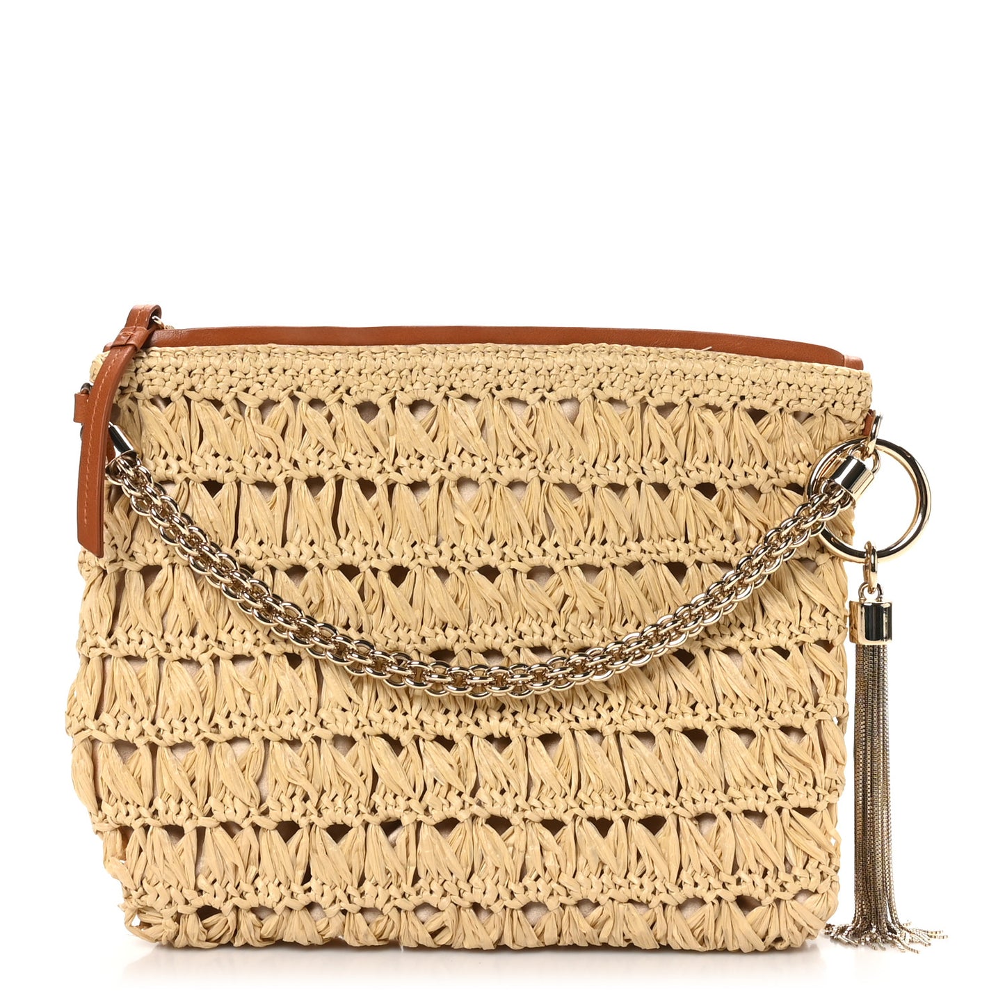 Raffia Callie Tassel Shoulder Bag Natural
