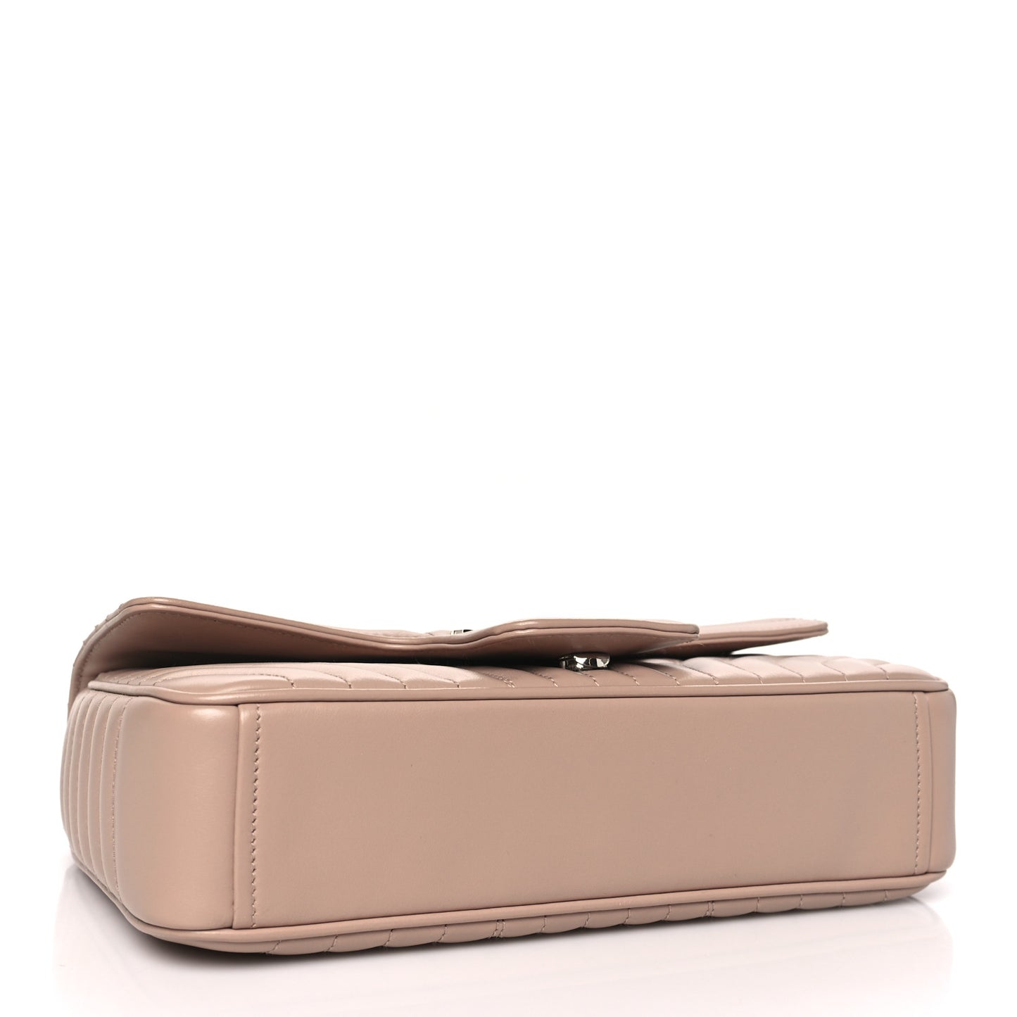 Soft Calfskin Impunture Diagramme Medium Chain Flap Shoulder Bag Cipria
