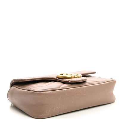 Gucci Calfskin Matelasse Super Mini GG Marmont Shoulder Bag Porcelain Rose 4 of 12