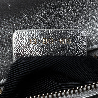 Christian Dior Metallic Ceramic Effect Deerskin Small Diorama Flap Bag Silver 8 of 10