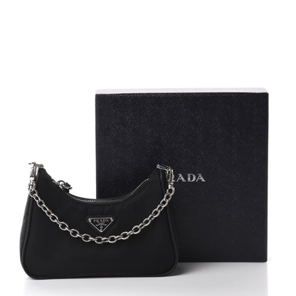 Prada Tessuto Nylon Mini Re-Edition 2000 Shoulder Bag Black 13 of 13