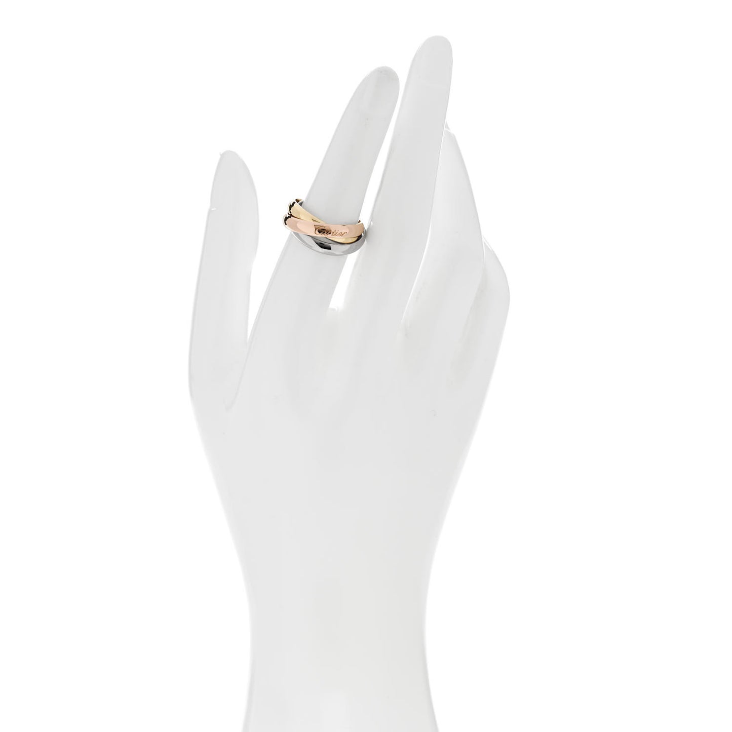 18K Pink Yellow White Gold Classic Trinity Ring 53 6.25