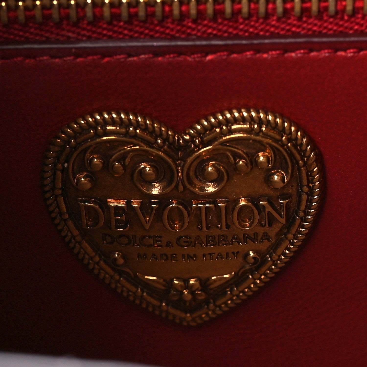 Dolce & Gabbana Calfskin Medium Devotion Crossbody Bag Red 6 of 8