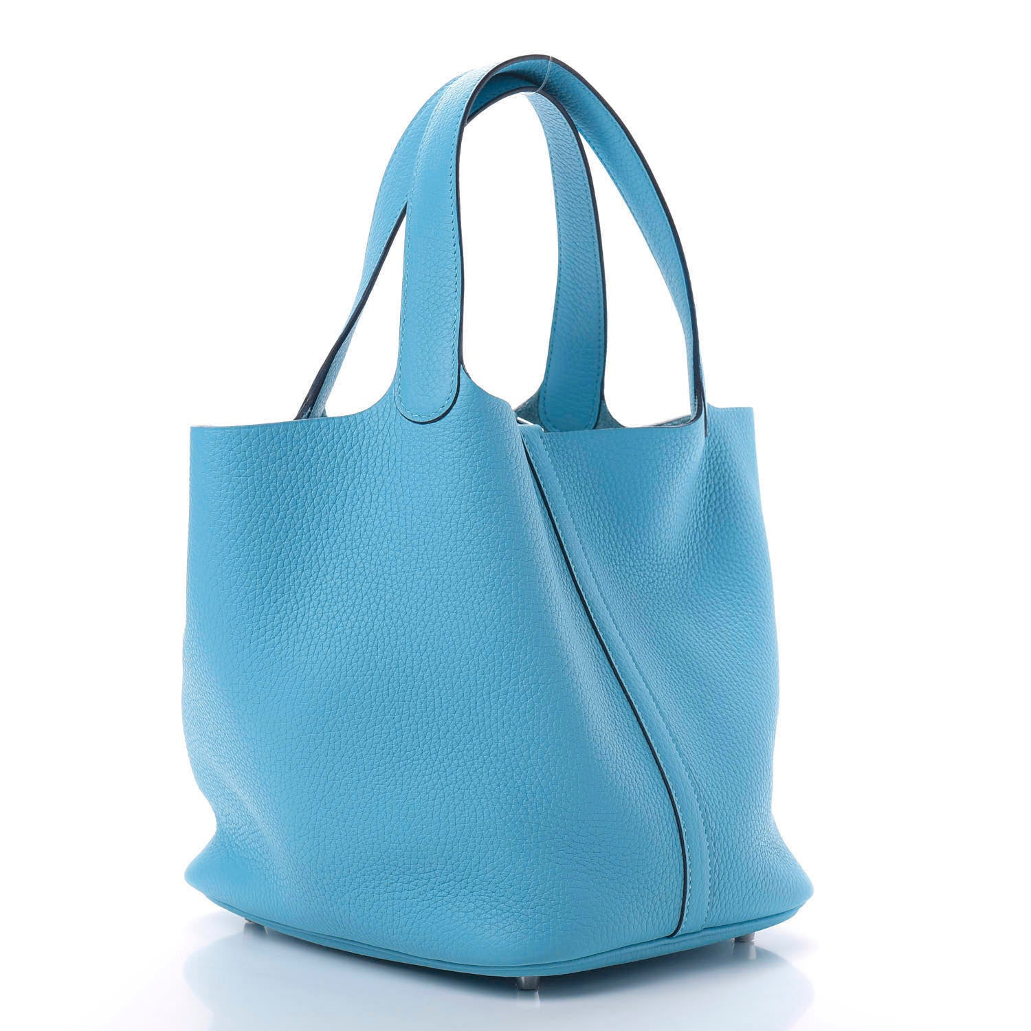 Hermes Taurillon Clemence Picotin Lock 22 MM Bleu Du Nord 3 of 11