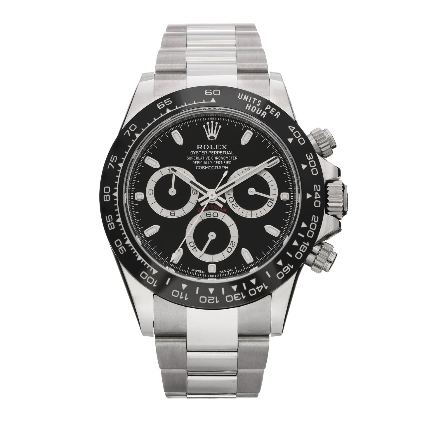 Stainless Steel 40mm Oyster Perpetual Cosmograph Daytona Watch Black 116500LN
