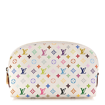 Louis Vuitton Monogram Multicolor Cosmetic Pouch White Litchi 1 of 6