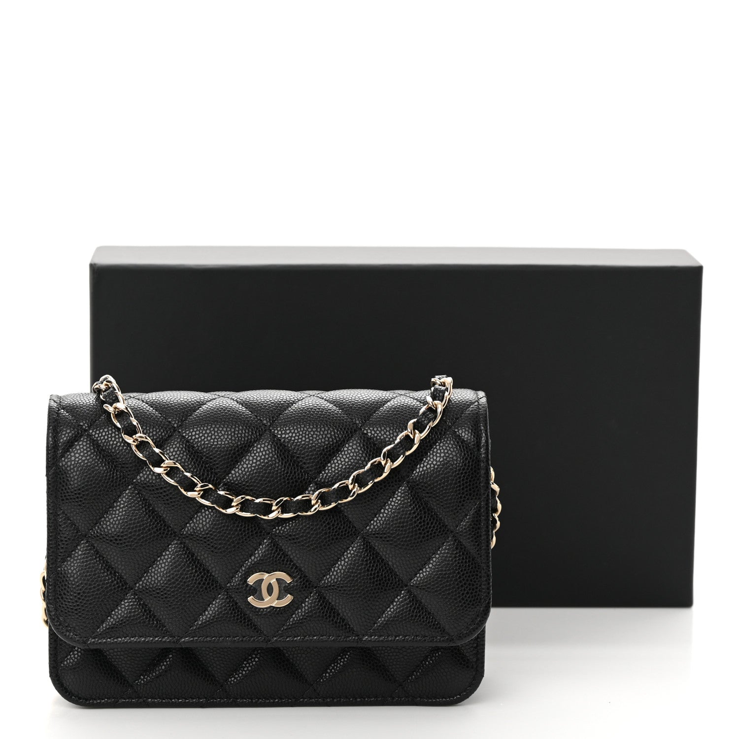 Chanel Caviar Quilted Mini Wallet On Chain WOC Black 11 of 11