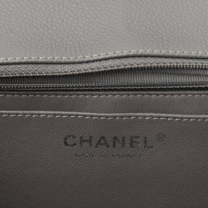 Chanel Caviar Quilted Jumbo Single Flap Grey 6 of 10
