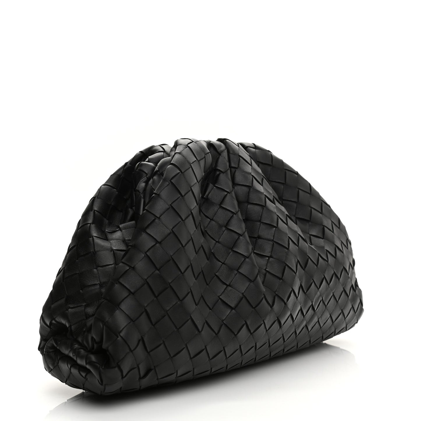 Nappa Maxi Intrecciato The Pouch Oversized Clutch Black