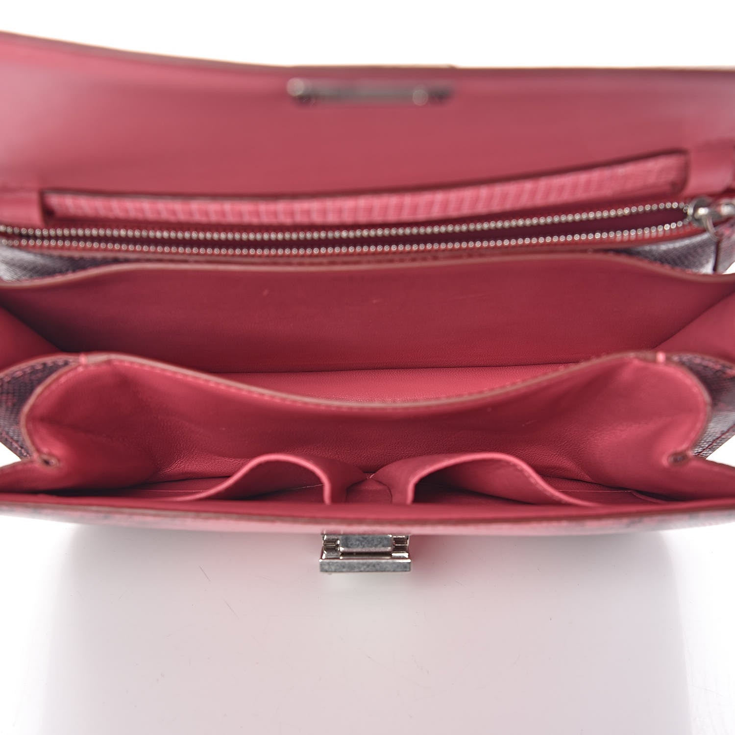 Celine Lizard Medium Classic Box Flap Bag Pink Grey 5 of 10