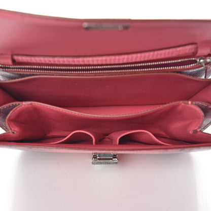 Celine Lizard Medium Classic Box Flap Bag Pink Grey 5 of 10