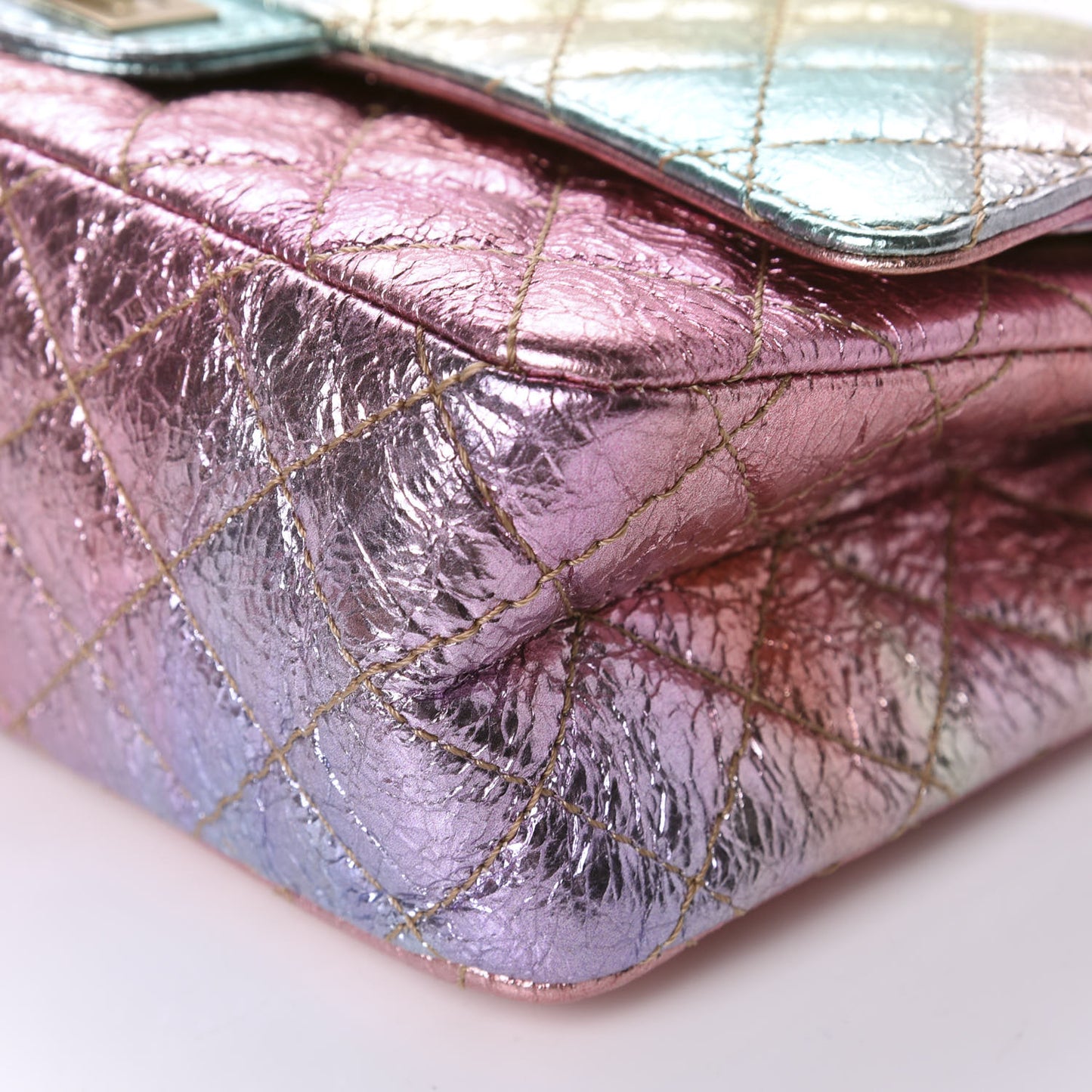 Metallic Goatskin Quilted 2.55 Reissue 225 Flap Multicolor