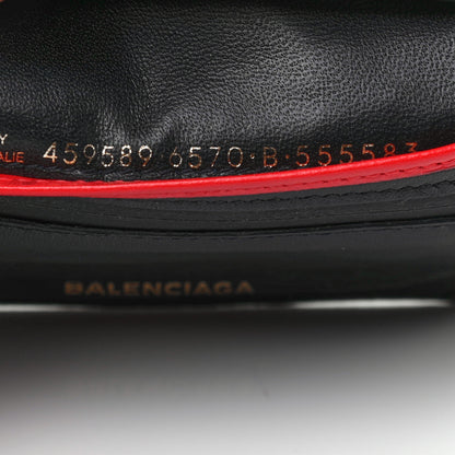 Balenciaga Agneau Compact Wallet Rouge Vif Black 8 of 10