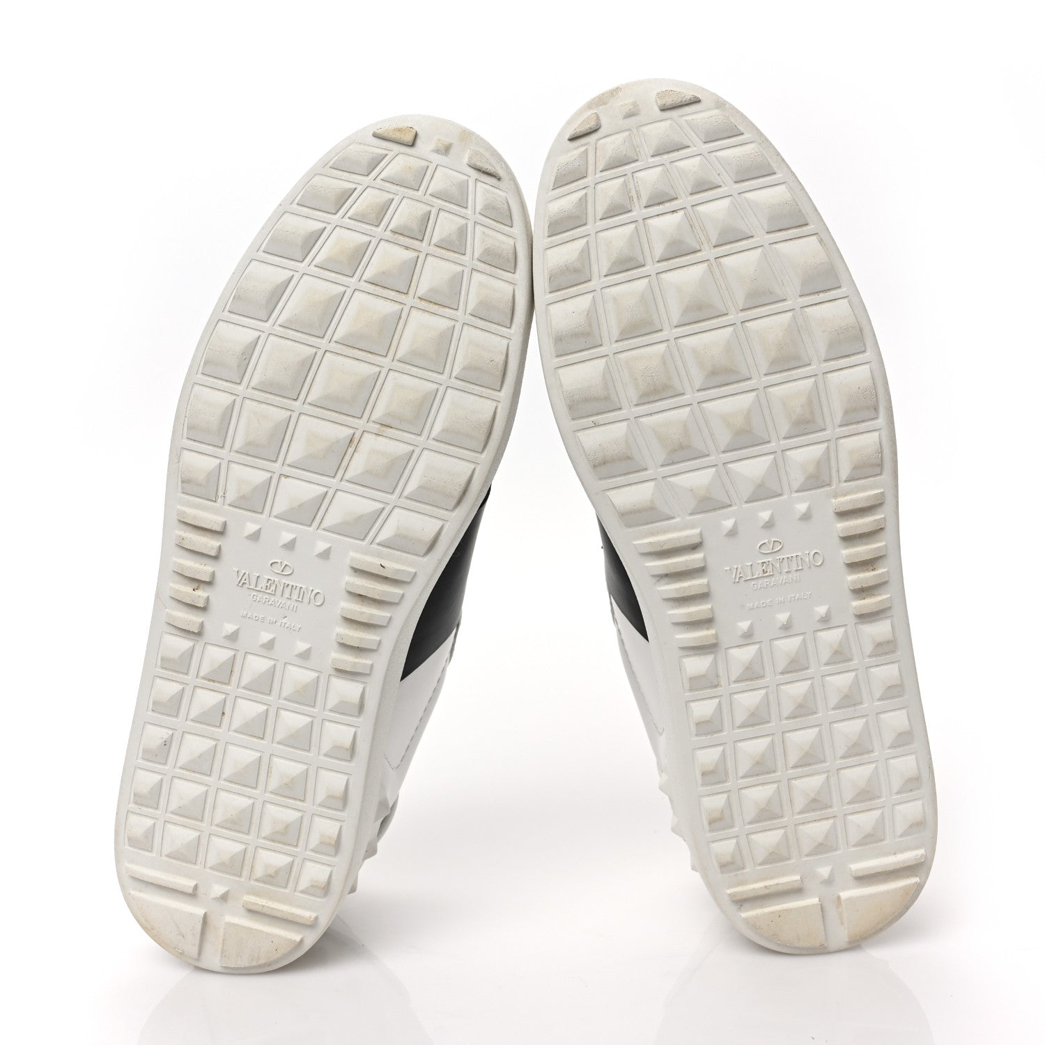 Valentino Garavani Calfskin Rockstud Untitled Open Sneakers 38 White Black 5 of 7