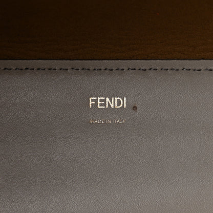 Fendi Vitello King Tamponato Plexiglass Logo Embossed Large Fendi Sunshine Shopper Tote Ghiaccio 6 of 10