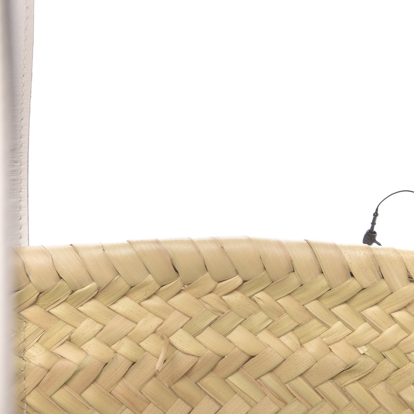 Raffia Basket Tote Bag Natural White