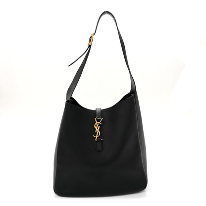 Saint Laurent Smooth Calfskin Large Le 5 A 7 Soft Hobo Black 1 of 9