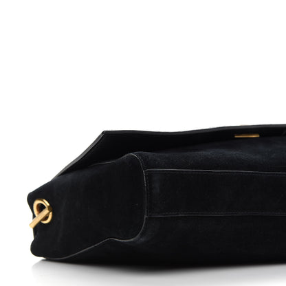 Saint Laurent Smooth Calfskin Suede Medium Reversible Monogram Kate Satchel Black 11 of 16