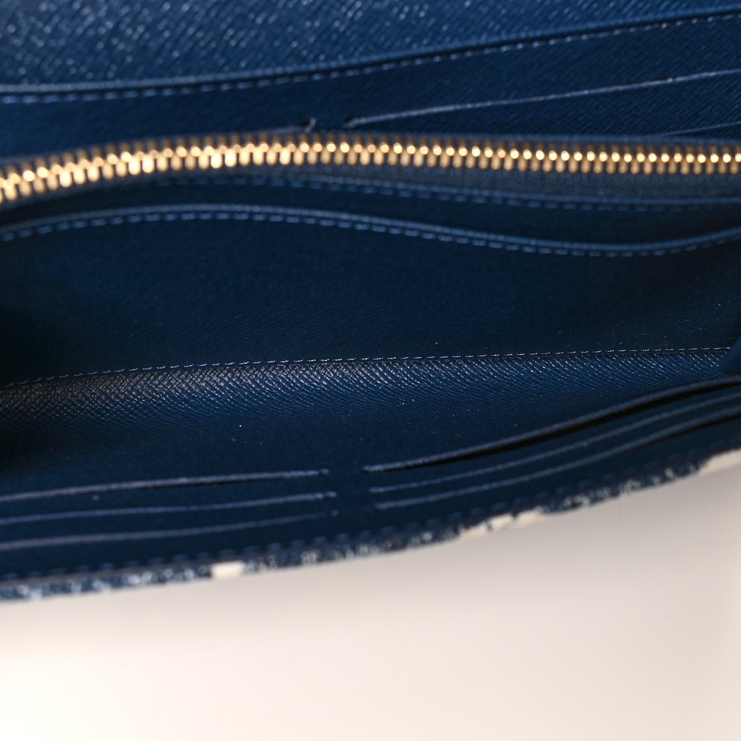 Monogram Jacquard Denim Sarah Wallet Bleu