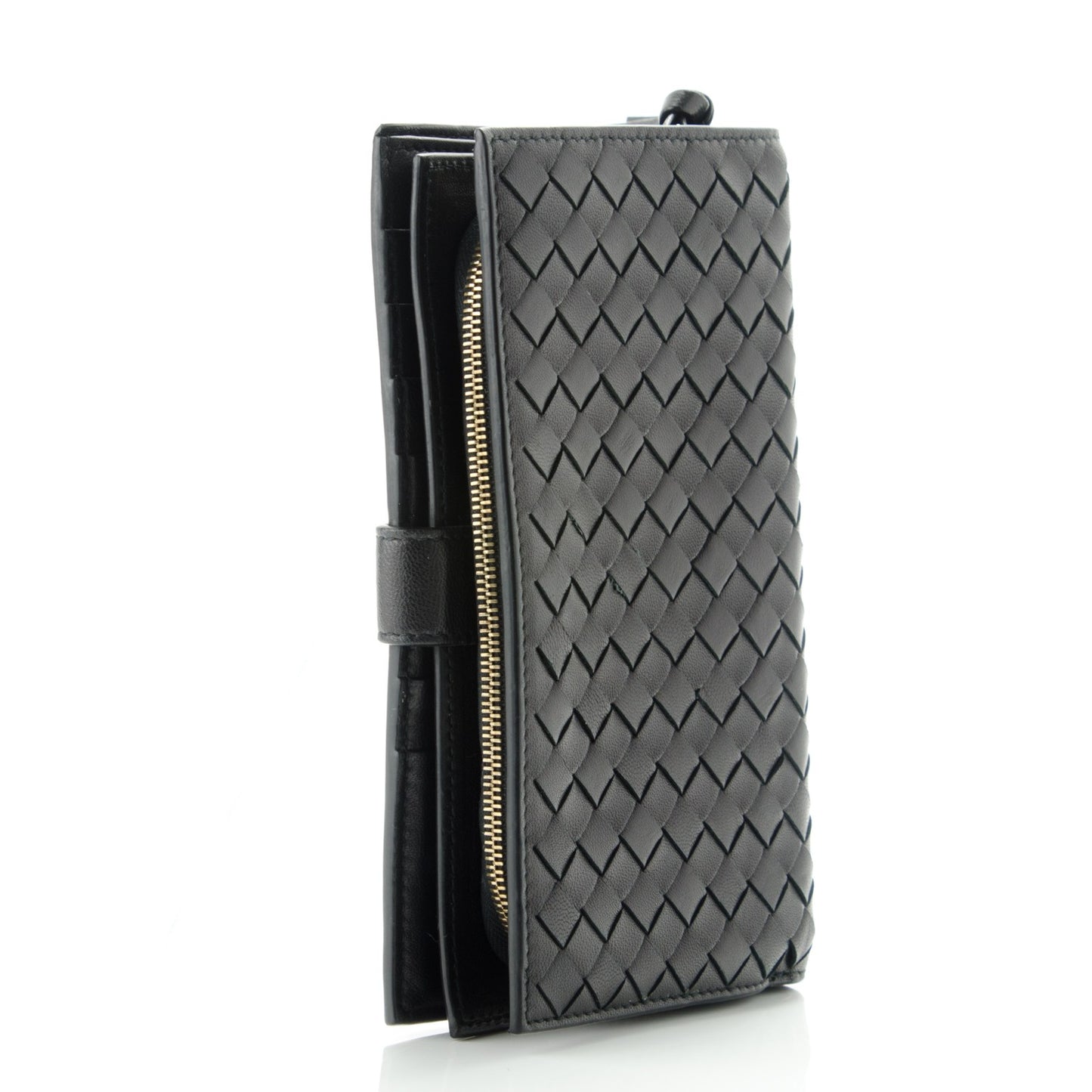 Nappa Intrecciato Continental Wallet Black