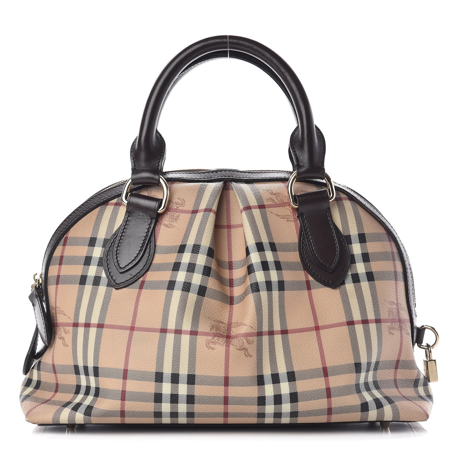 Burberry Haymarket Check Thornley Satchel Chocolate 1 of 22