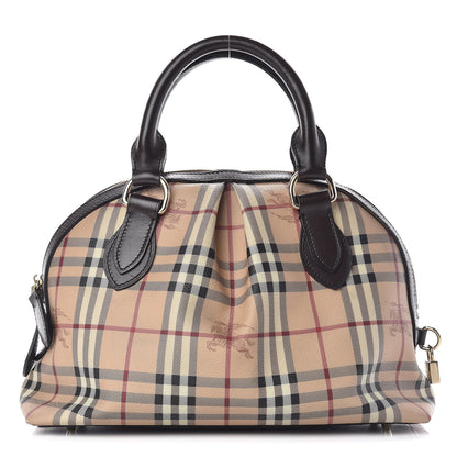 Burberry Haymarket Check Thornley Satchel Chocolate 1 of 22