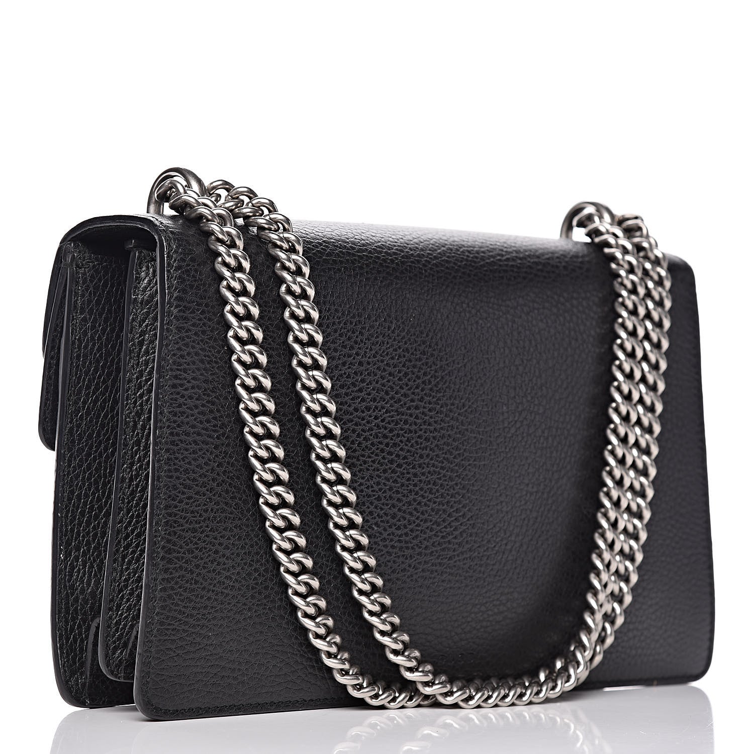 Gucci Pebbled Calfskin Small Dionysus Shoulder Bag Black 3 of 18