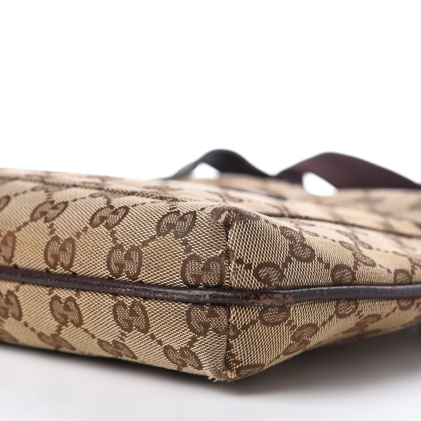 GG Plus Monogram Small Flat Messenger Bag Dark Brown
