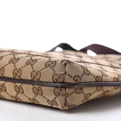 Gucci GG Plus Monogram Small Flat Messenger Bag Dark Brown 7 of 14