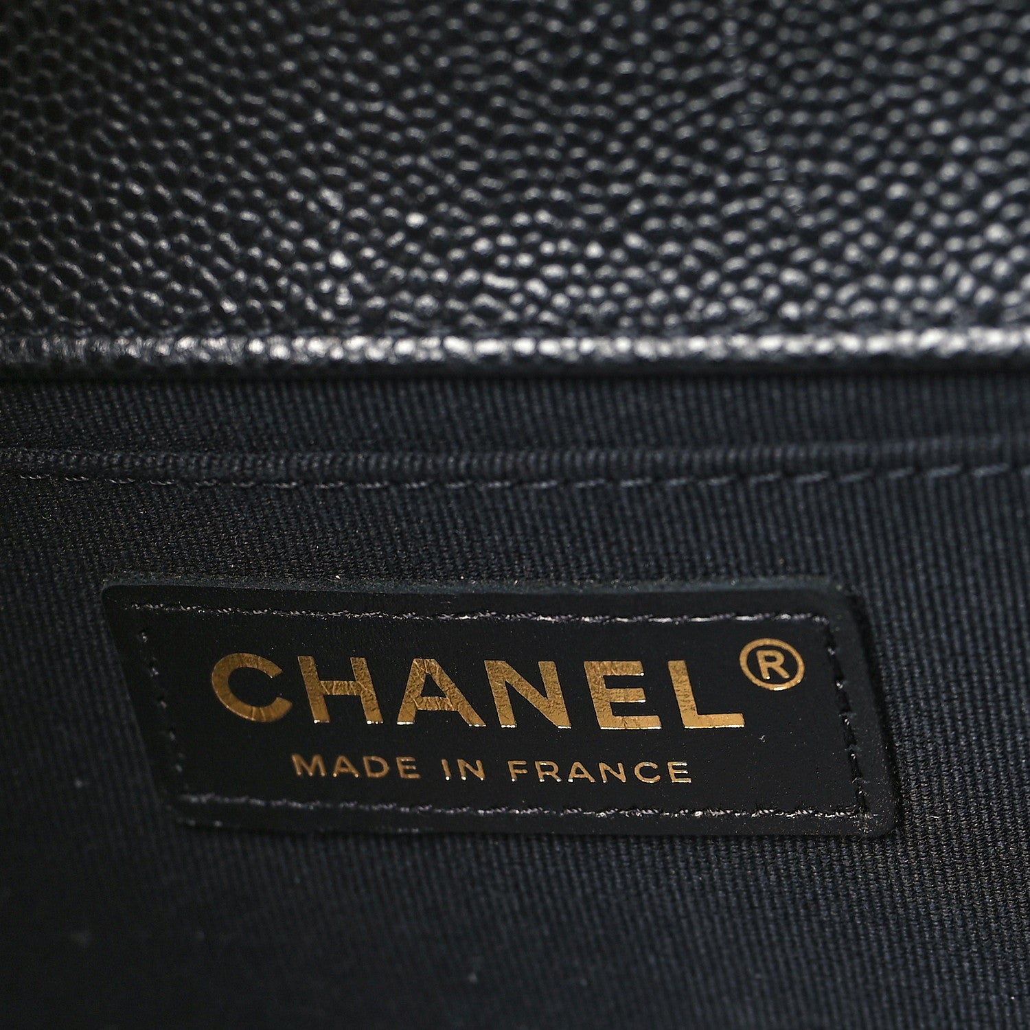 Chanel Caviar Chevron Quilted Medium Boy Flap Black 6 of 9